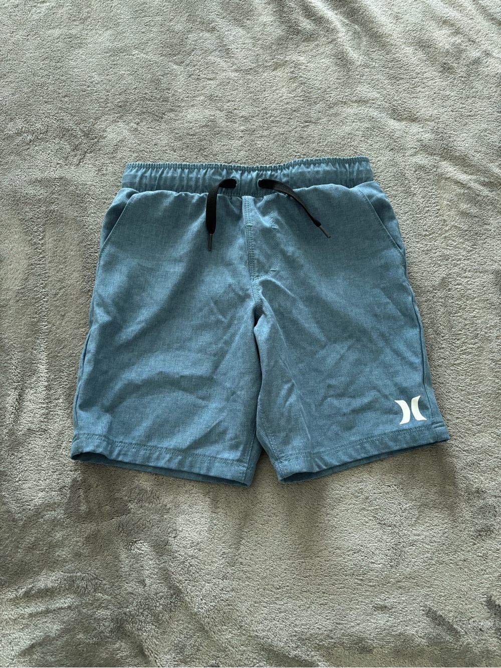 Boys Hurley Light Blue Drawstring Shorts - Size 5